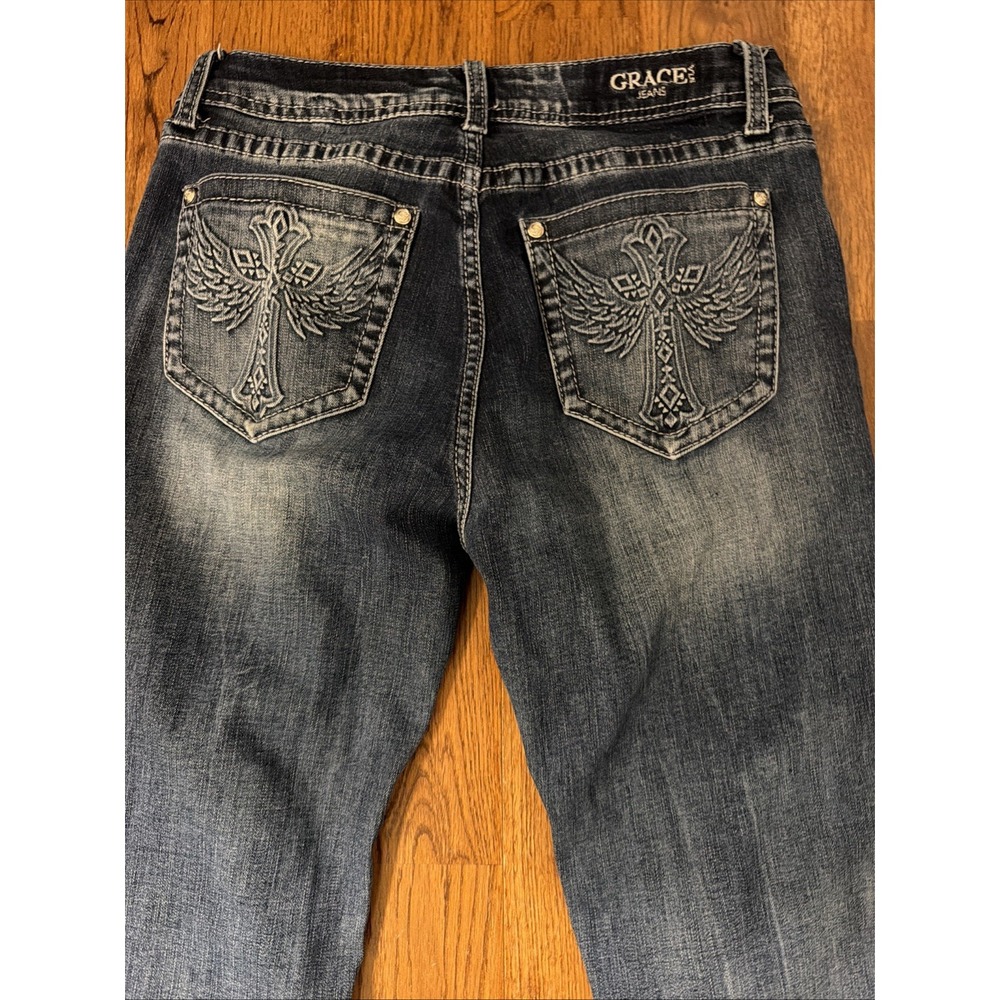 Grace In LA  Jeans Boot Cut Stretch Mid Rise Women's Sz 29x32